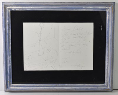 Lot 386 - A handwritten thank you letter from Tony...