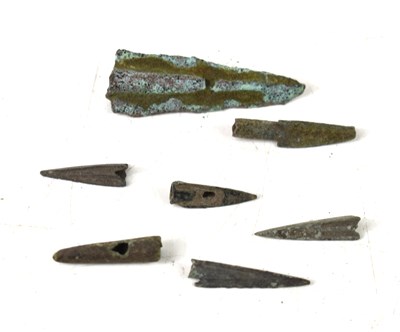 Lot 3 - Antiquities: A group of ancient bronze Roman /...