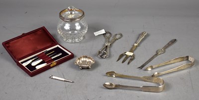 Lot 30 - A group of silver comprising two pairs of...