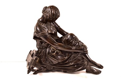 Lot 38 - A 19th Century bronze statue after Sappho by...