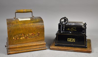 Lot 45 - A 19th century Thomas Edison "Gem" wax...