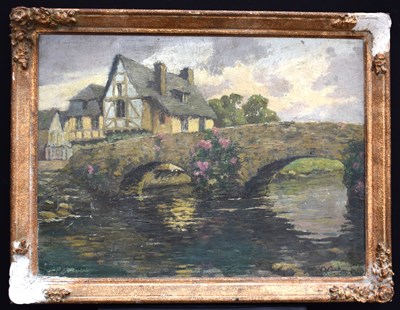 Lot 128 - D. Coulon (20th century); oil on board, rural...