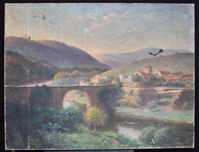 Lot 129 - A 19th century oil on canvas depicting a...