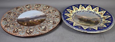 Lot 215 - Two 19th century Swiss Thoune majolica...