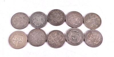 Lot 287 - A group of George VI and George V silver...