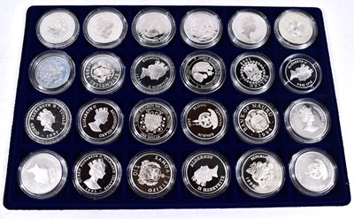 Lot 333 - A collection of twenty four silver proof coins...