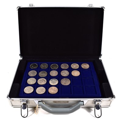 Lot 257 - A Leuchtturm coin case together with a George...