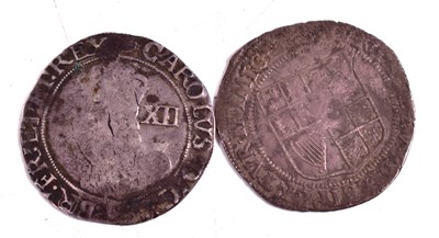 Lot 260 - A Charles I silver hammered shilling together...