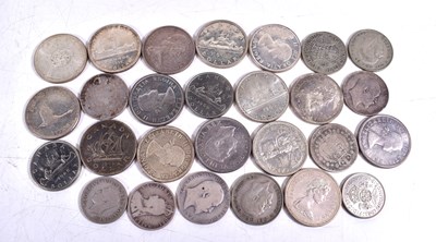 Lot 305 - A group of GB and Canadian silver coinage to...