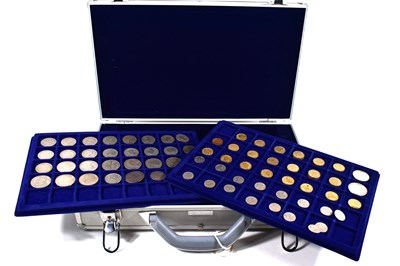 Lot 197 - A Leuchtturm coin case containing a selection...