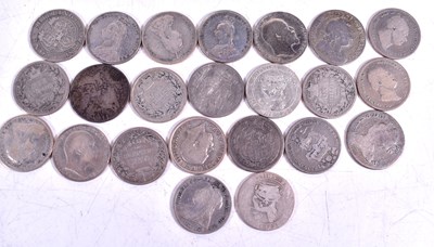 Lot 248 - A collection of silver coins to include a...