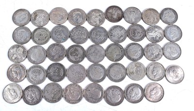 Lot 249 - A collection of silver shillings to include...