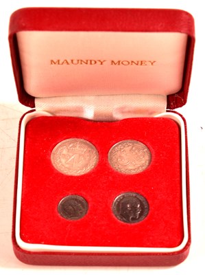 Lot 213 - An Edward VII Maundy money four coin set,...
