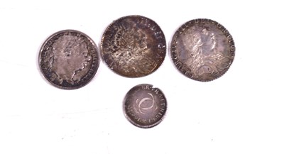 Lot 246 - A group of silver coins comprising a  Charles...