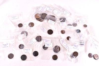 Lot 202 - A group of copper coinage to include a George...