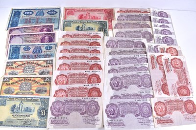 Lot 263 - A collection of English and Scottish banknotes...