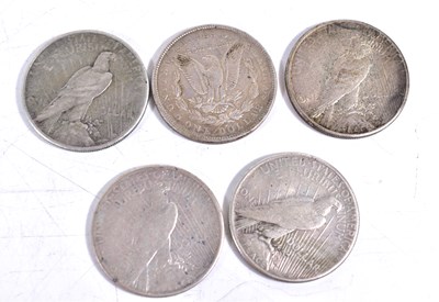 Lot 288 - A USA silver Morgan dollar dated 1890 together...