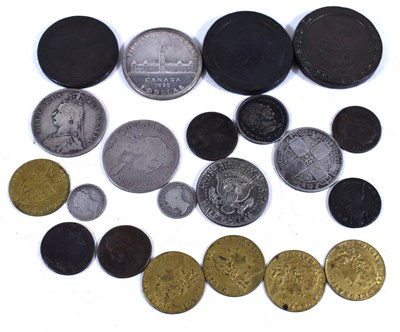 Lot 290 - A group of coins to include two George III...