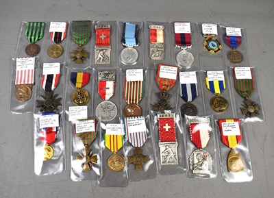 Lot 425 - A group of medals, some copies, to include a...