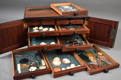Lot 1 - A 19th century mahogany collectors cabinet...