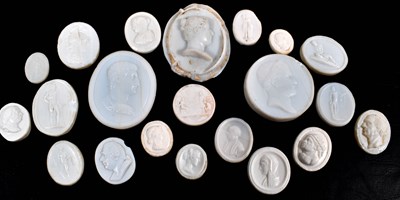 Lot 22 - A selection of white glass Grand Tour 19th...