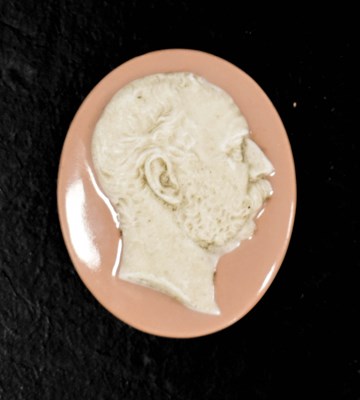 Lot 5 - A Meissen porcelain oval portrait plaque,...