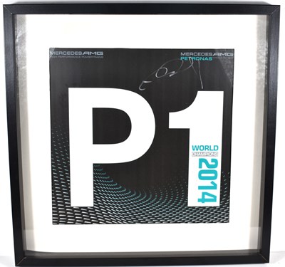 Lot 442 - Formula 1 memorabilia: A framed and glazed...