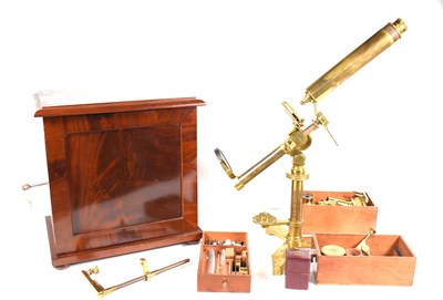 Lot 468 - A William IV period mahogany cased monocular...
