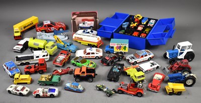 Lot 411 - A quantity of vintage and later toy cars to...