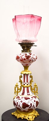 Lot 8 - A late 19th century Bohemian glass and gilt...