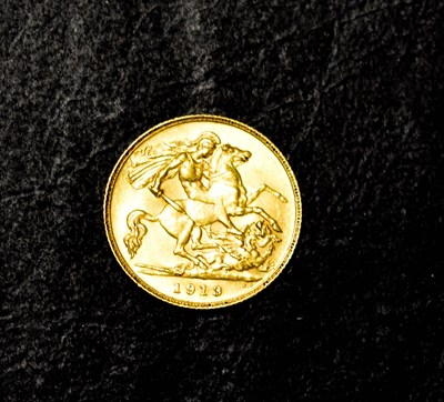 Lot 329 - A George V gold half sovereign dated 1913.