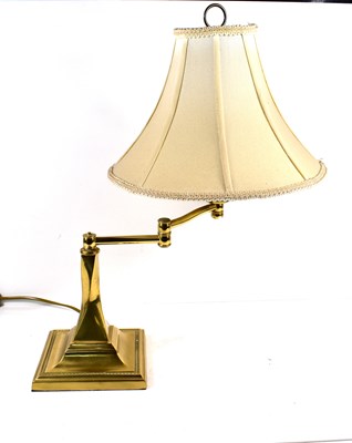 Lot 29 - A Neoclassical style brass table lamp with...