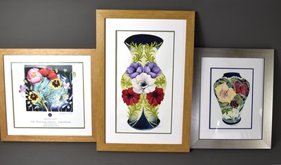 Lot 526 - Two original watercolours of Moorcroft vases...