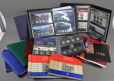 Lot 530 - A group of stamp albums containing GB and...