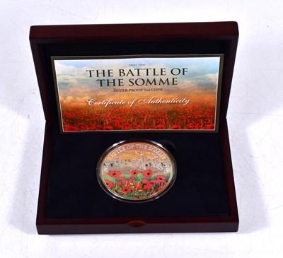 Lot 272 - The Battle of the Somme silver proof 5oz coin,...