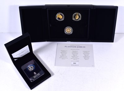 Lot 225 - The Platinum Jubilee Silver Proof £5 Set,...