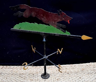 Lot 545 - An antique iron weathervane, painted with...