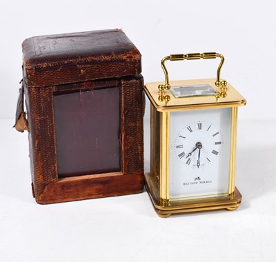 Lot 192 - A 20th century carriage clock by Matthew...