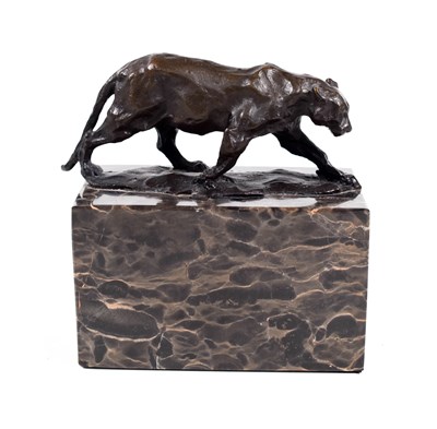Lot 159 - A 20th century bronze figure of a panther...
