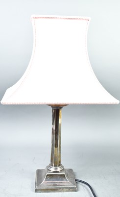 Lot 31 - A George V silver table lamp by Mappin & Webb,...