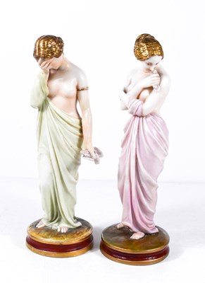 Lot 73 - A pair of late 19th century Royal Worcester...