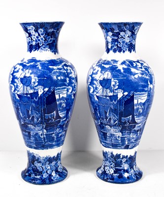 Lot 52 - A pair of 19th century Wedgewood large vases...