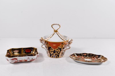 Lot 97 - Three pieces of Royal Crown Derby: miniature...