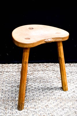 Lot 578 - Robert Thompson the Mouseman: an oak stool,...