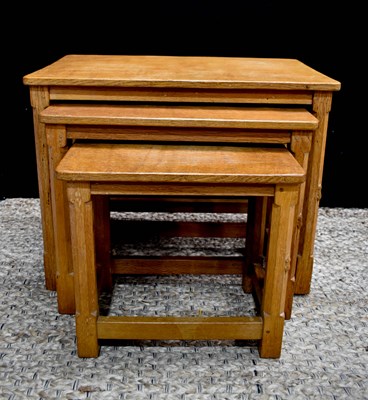 Lot 583 - Robert Thompson the Mouseman: a nest of oak...