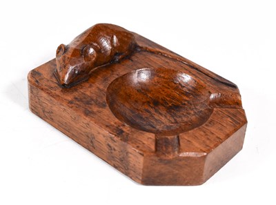 Lot 178 - Robert Thompson the Mouseman: an oak ashtray,...