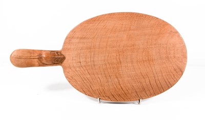 Lot 181 - Robert Thompson the Mouseman: an oak cheese...