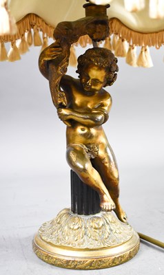 Lot 26 - A 19th century table lamp in the form of a...