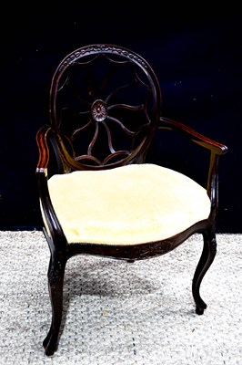 Lot 562 - An Adam-style armchair late 19th century...