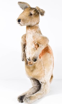 Lot 414 - A vintage rare Steiff kangaroo with baby Joey...